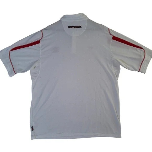 Nike Rutgers University Polo Shirt Mens XXL White Red Nike Fit Team Scarlet Y2K - Picture 3 of 9